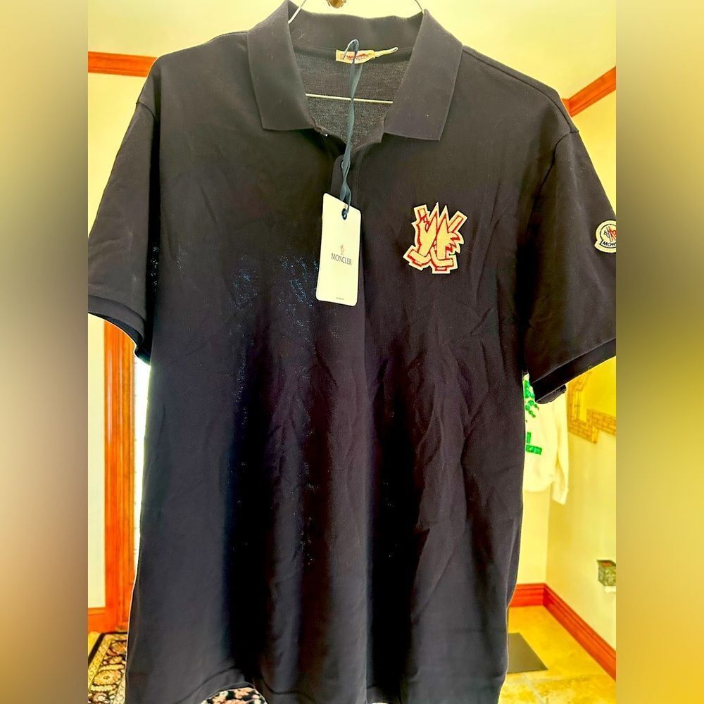 Men's Moncler cotton pique polo shirt size XXL